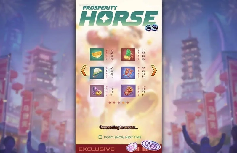 Prosperity Horse - Tabella dei pagamenti dei simboli
